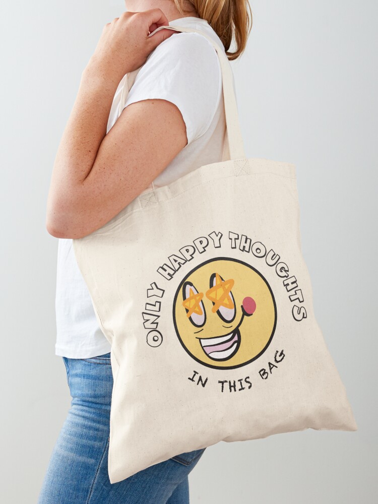 Personalized Canvas Zip Tote Bag - Happy Thoughts Gifts