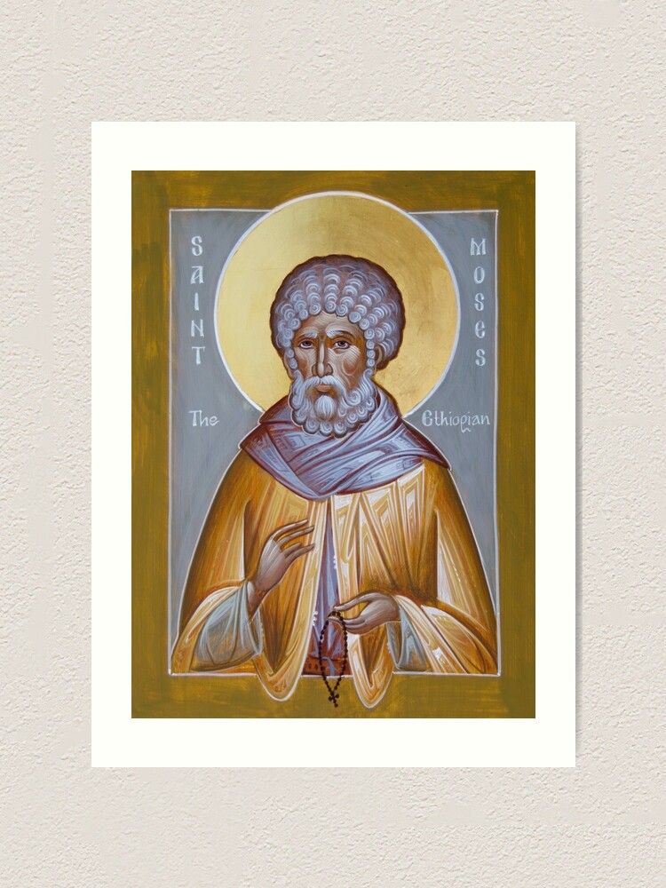 Alternate view of St Moses the Ethiopian Art Print