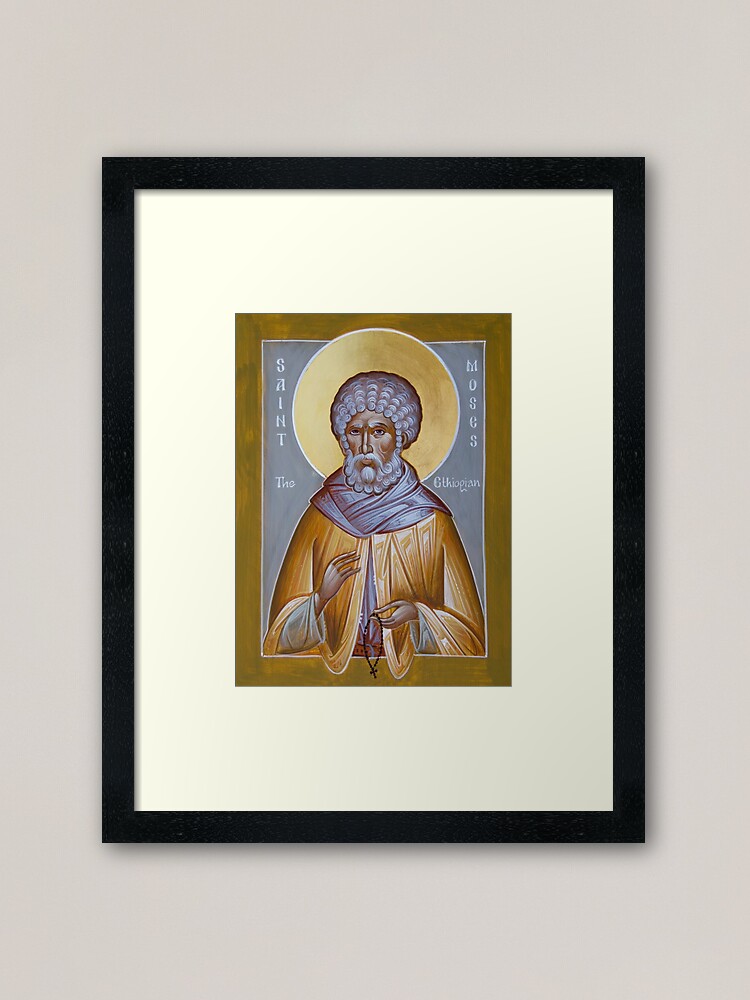 Alternate view of St Moses the Ethiopian Framed Art Print