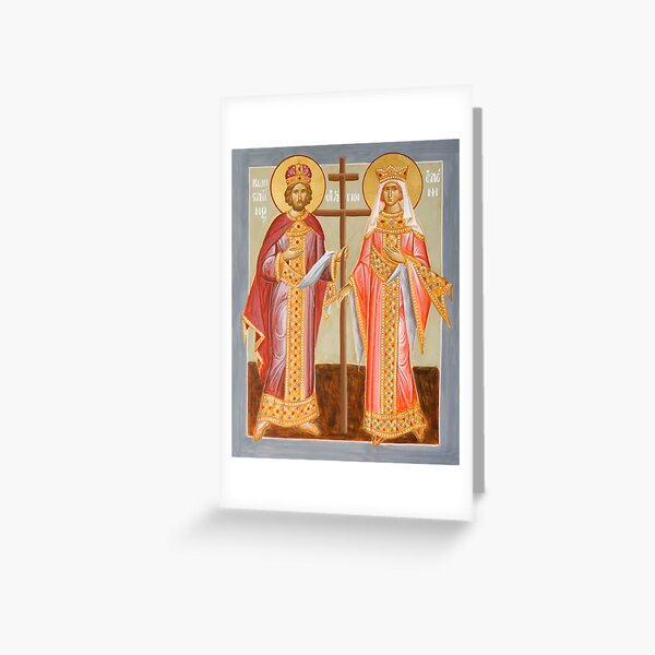 Sts Constantine and Helen Greeting Card