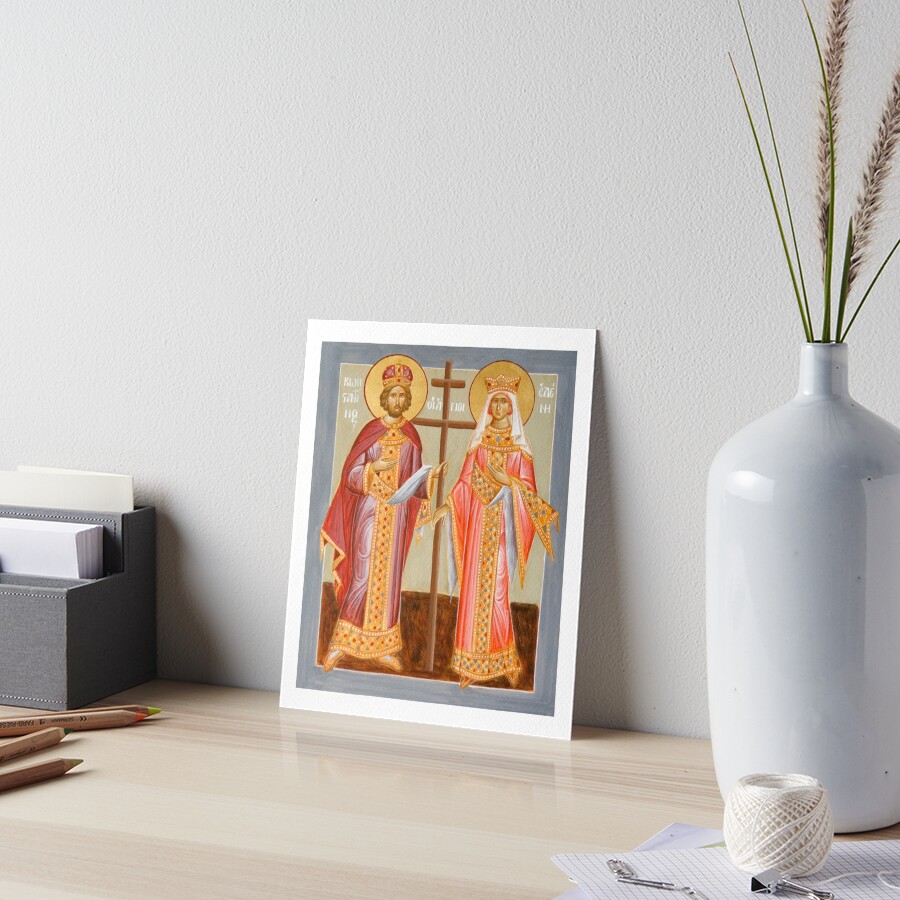 Sts Constantine and Helen Art Board Print