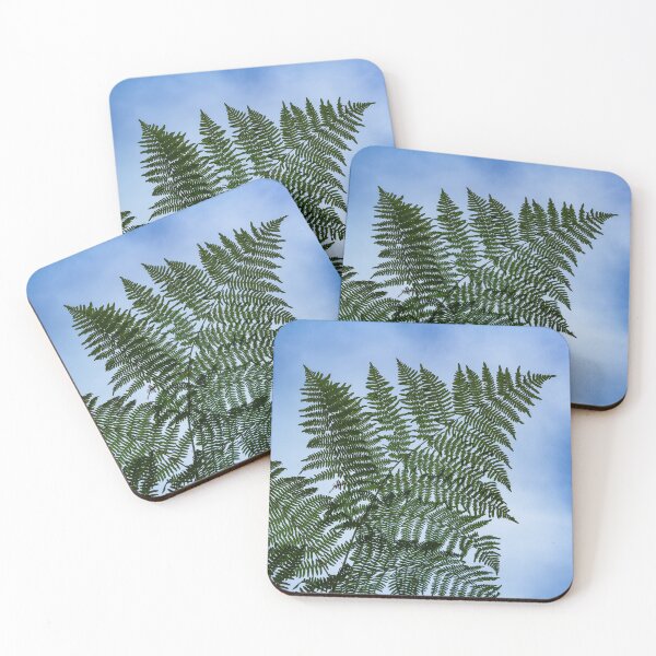 Item preview, Fern leaf against a blue cloudy sky designed and sold by TheNinthMemory.