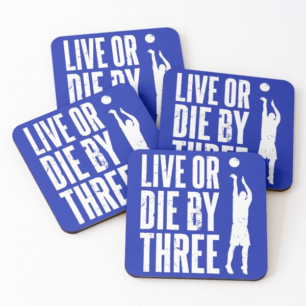 Item preview, Live or Die by Three - Basketball Art, white text designed and sold by Luhmdesign.