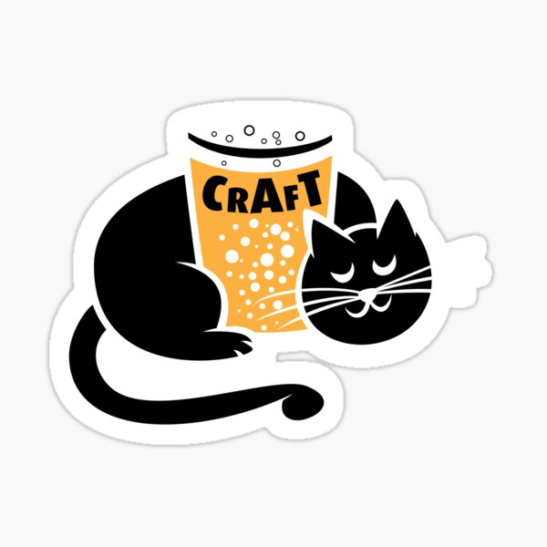 Craft Beer Cat Sticker