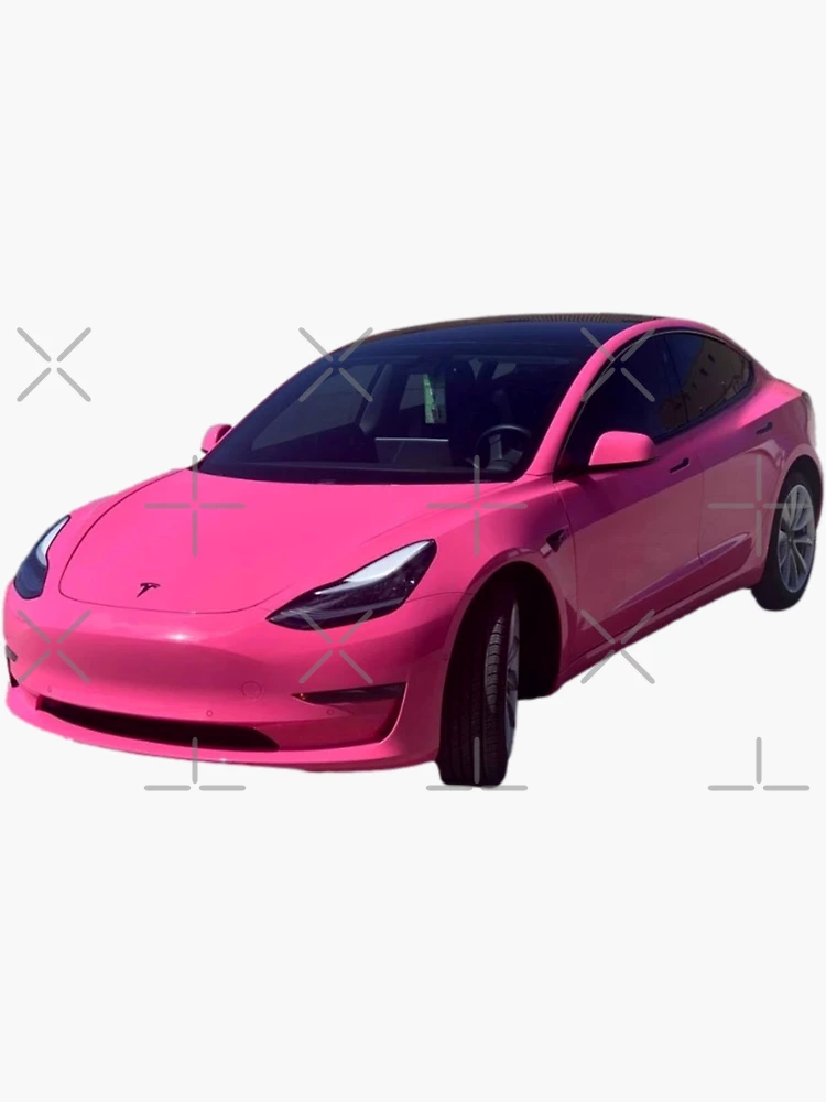 Sticker for Sale mit SEXY Hot Pink Tesla Elektroauto von WigOutlet