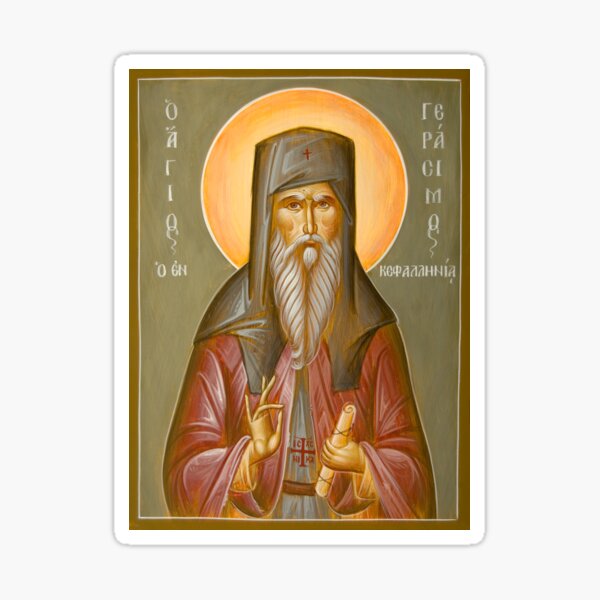 St Gerasimos of Kefalonia Sticker