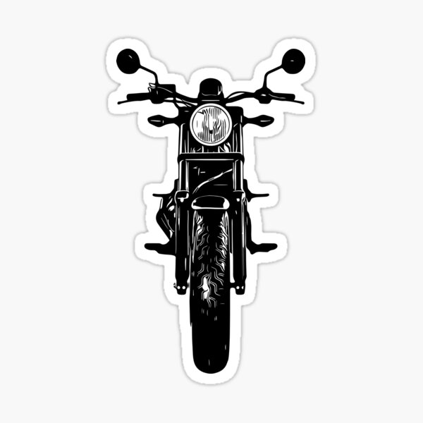 Motorcycle Front View Stickers for Sale | Redbubble