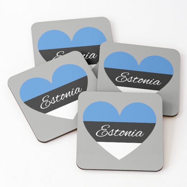 Item preview, Estonia Heart Flag designed and sold by LukjanovArt.