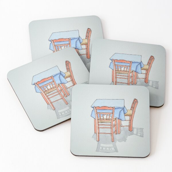 Item preview, Restaurant Table and Chairs with table cloth and Shadow designed and sold by Umdash919.