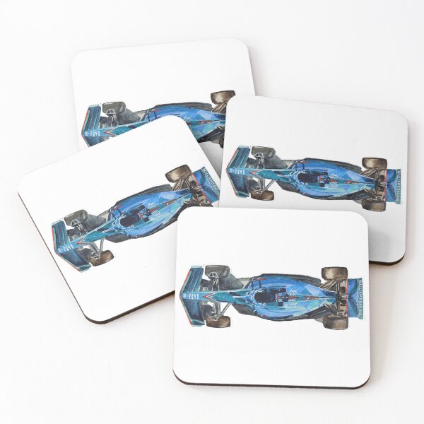 Item preview, Williams Racing car in watercolors, formula 1 racing car illustration designed and sold by Ala Lopatniov.