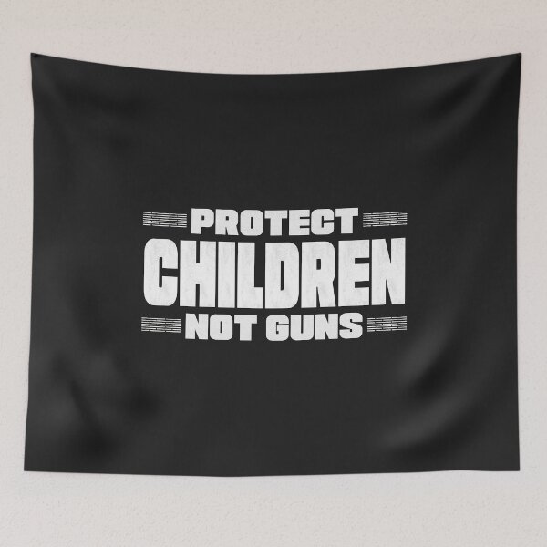 Item preview, protect children not guns - motivational Quote designed and sold by VichallanStudio.