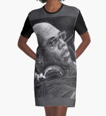 Carl Cox Pencil Drawing Graphic T-Shirt Dress