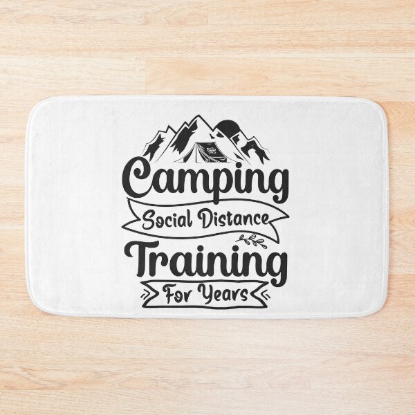 Item preview, Camping Social Distance Training For Years I love Camping Hiking Camping Tree Mountains Tent Art Design Happy Apparel Essential Inspiration Joy Mood Funny designed and sold by DesignByHeartUK.