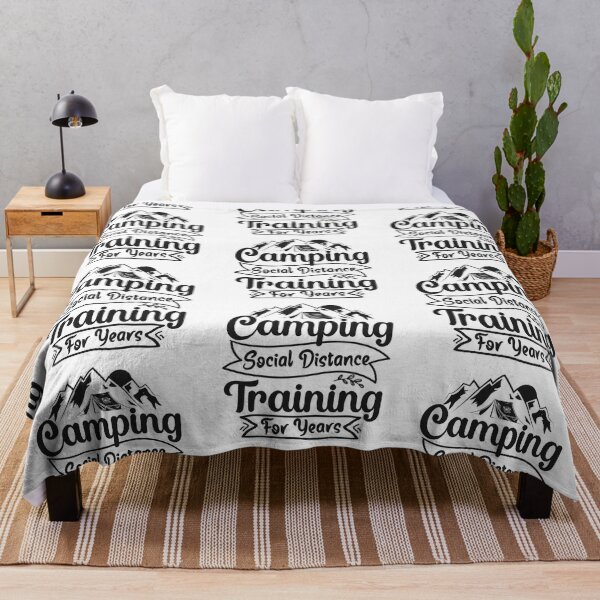 Item preview, Camping Social Distance Training For Years I love Camping Hiking Camping Tree Mountains Tent Art Design Happy Apparel Essential Inspiration Joy Mood Funny designed and sold by DesignByHeartUK.