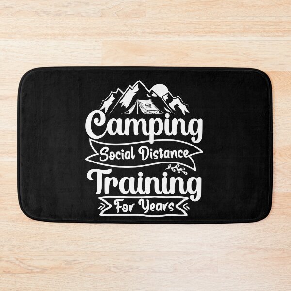 Item preview, Camping Social Distance Training For Years I love Camping Hiking Camping Tree Mountains Tent Art Design Happy Apparel Essential Inspiration Joy Mood Funny designed and sold by DesignByHeartUK.