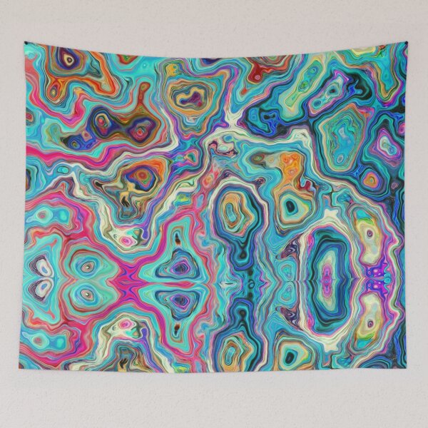 Item preview, Abstract Mixed Blue Purple Pink Liquid Pour Pint Acrylic Fluid Paint designed and sold by adoredigitals.