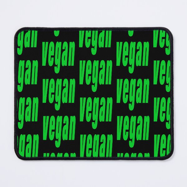 Item preview, VEGAN green pattern black background designed and sold by Ray Loka.