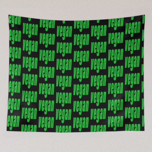 Item preview, VEGANO patrón verde fondo negro designed and sold by Ray Loka.