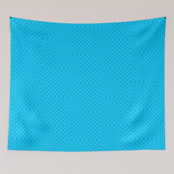 Item preview, Black Diamond Polka Dot Pattern on a Blue Background Small Sized Repeating Pattern designed and sold by Nicolette Olivier.