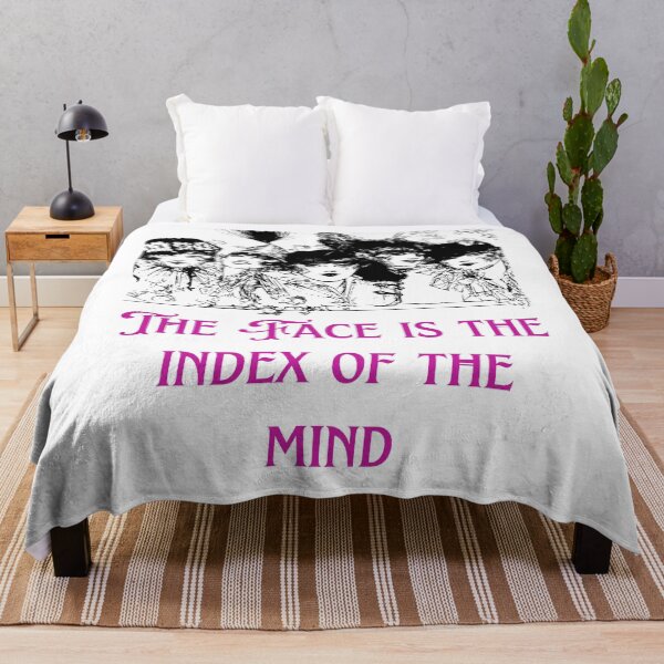 Item preview, The Face is the Index of the Mind - Lifes Inspirational Quotes designed and sold by MikeMargolisArt.