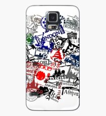 Travel Destination Passport Stamps Case/Skin for Samsung Galaxy