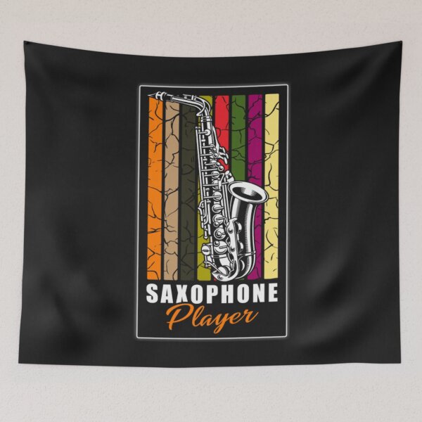 Artikelvorschau, Saxophon-Band-Musik-Design-Weinlese spielen entworfen und verkauft von ClamenTaon.