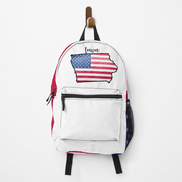 Item preview, Iowa State Outline with Patriotic USA American Flag designed and sold by Gsallicat.