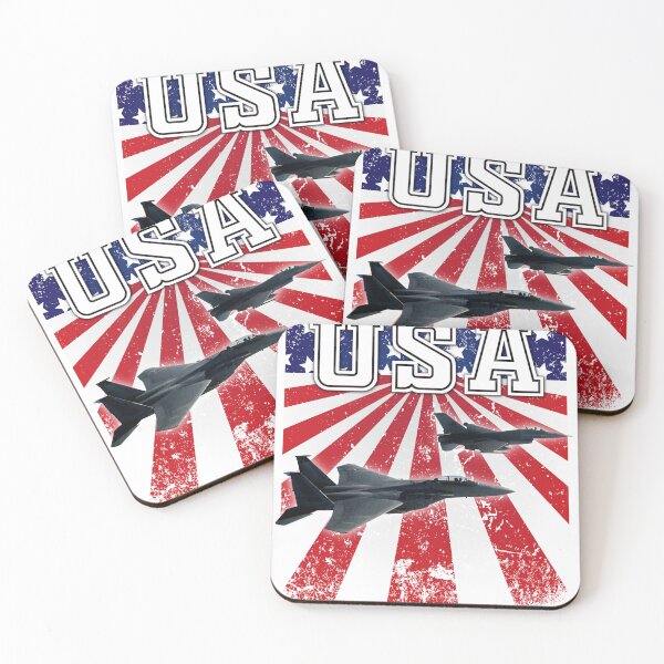 Item preview, USA Fighter Jets with Stars and Stripes  designed and sold by AmericaFreedom.