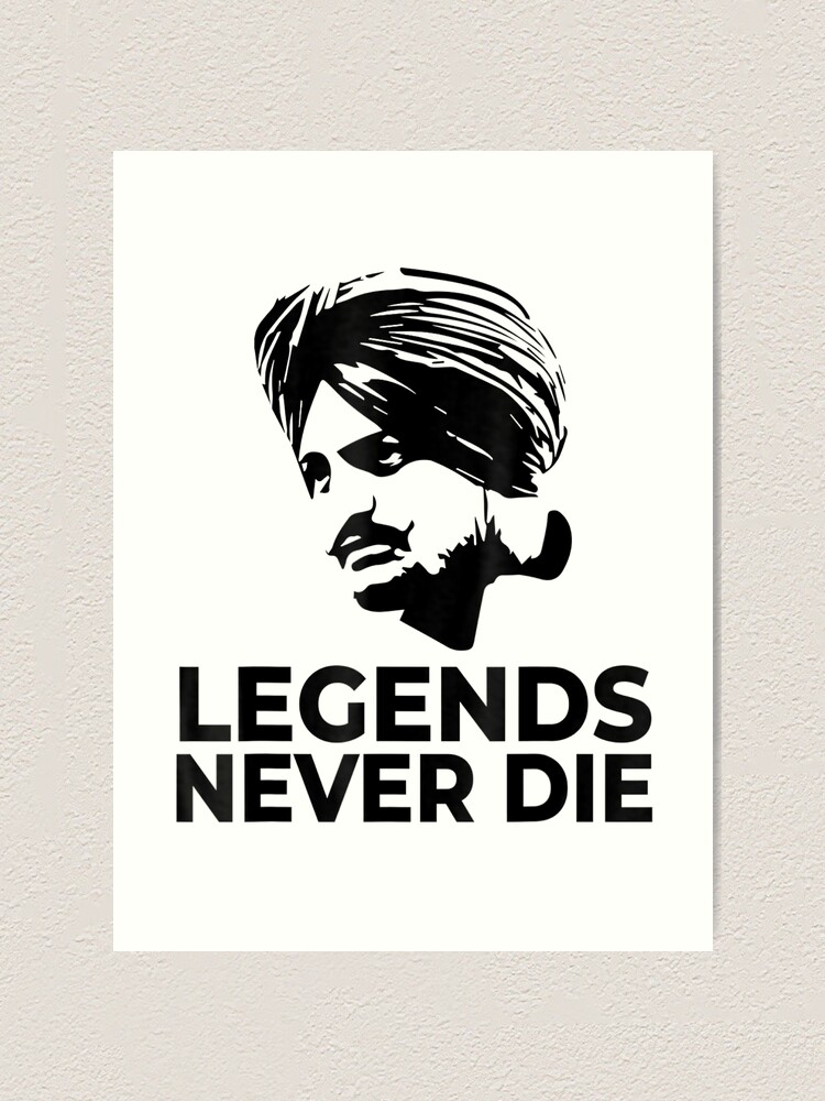 Legends never die sidhu moose wala  Art Print for Sale by Desi Merch