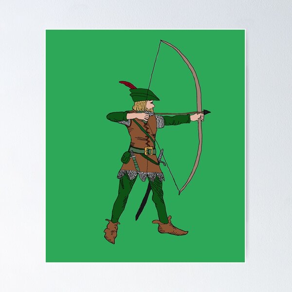 Anime depiction of robin hood with saxon armor and long bow