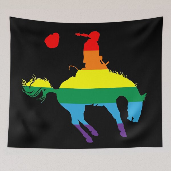 Item preview, Bronco Rider 2: Pride Flag designed and sold by Zia Frazier.
