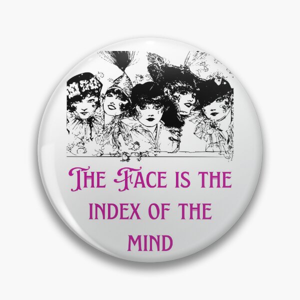 Item preview, The Face is the Index of the Mind - Lifes Inspirational Quotes designed and sold by MikeMargolisArt.