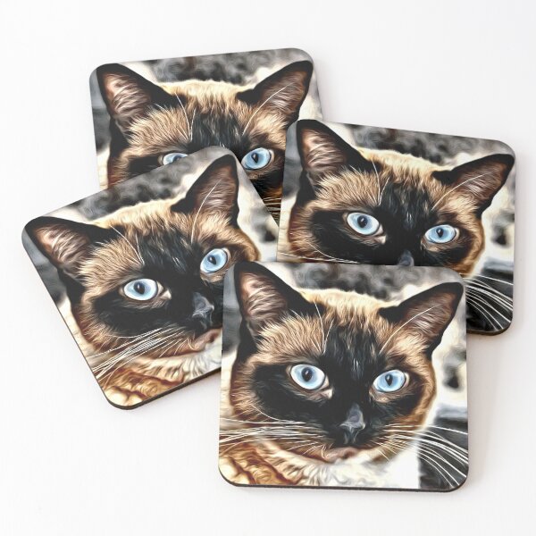 Item preview, Digital portrait of a loving cat designed and sold by thalasson.