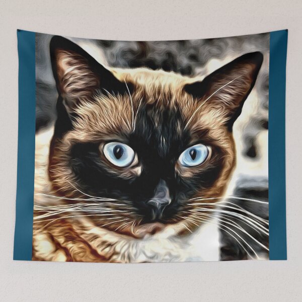 Item preview, Digital portrait of a loving cat designed and sold by thalasson.