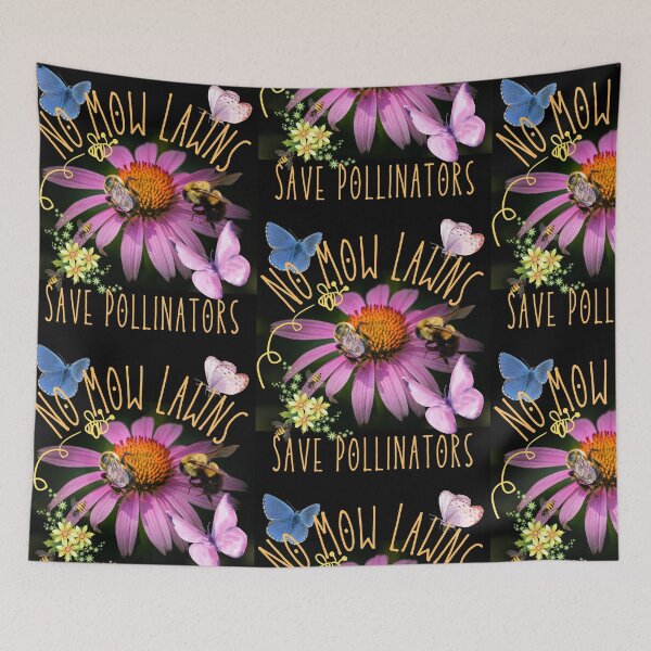 Item preview, No Mow Lawns Save Pollinators Colorful Eco-Friendly Design designed and sold by EarthArtDesigns.