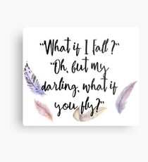 What if you fly? Feather whimsy. Metal Print
