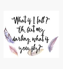 What if you fly? Feather whimsy. Photographic Print