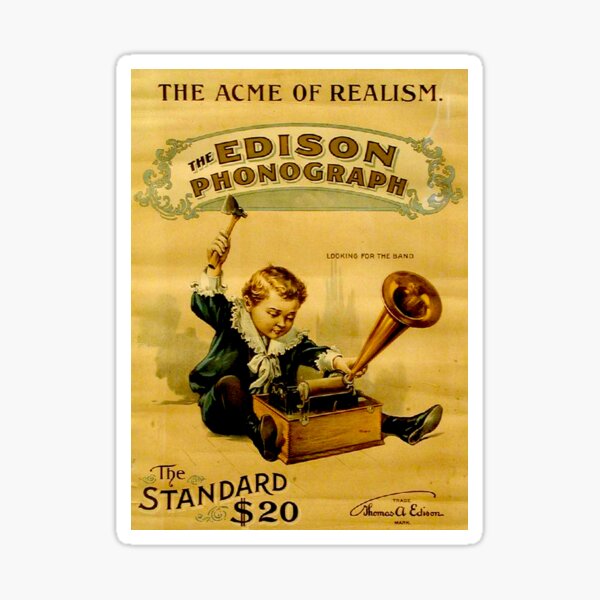 Item preview, EDISON PHONOGRAPH; Vintage Pictorial Advertising Print designed and sold by posterbobs.