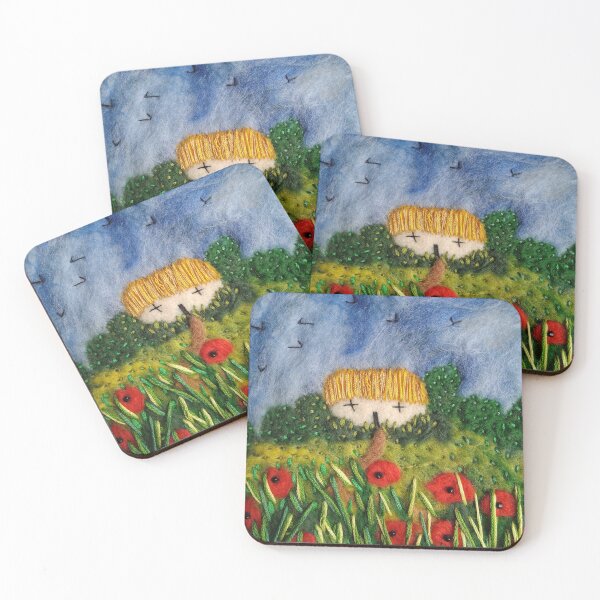 Item preview, Poppy Hill Cottage Felted Textile Art designed and sold by Wendy Early Textile Art.