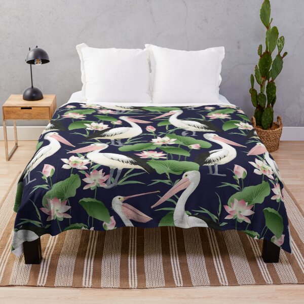 Item preview, ' Pelicans in Lotus flower pond ' designed and sold by MARYMAXMAC.