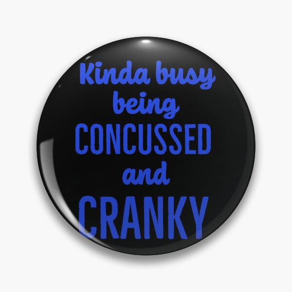 Item preview,  concussion, funny self deprecating, traumatic brain injury awareness month, TBI, concussed themed design on a T-shirt, sticker, and mug designed and sold by smichaeliv.
