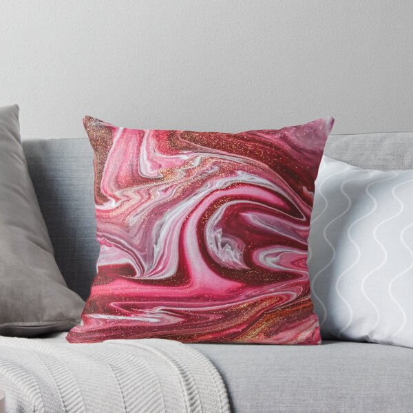 Artikelvorschau, Red Abstract Blush Pink Liquid Pour Pint Flüssige Acrylfarbe entworfen und verkauft von adoredigitals.