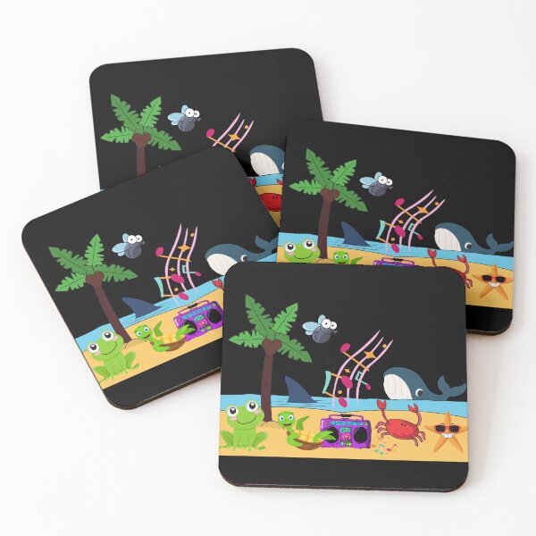 Item preview, Frog and crew at the beach party designed and sold by Light79.