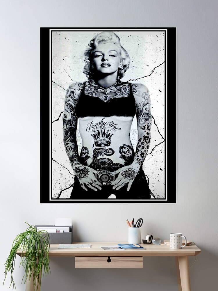 Marilyn Monroe Poster With Tattoos