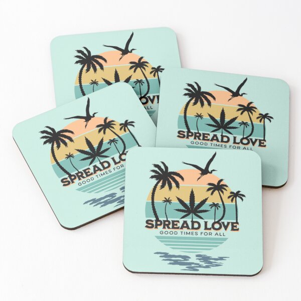 Item preview, Spread Love, good times for all - Beach resort sunset design designed and sold by CabbageNClouds.