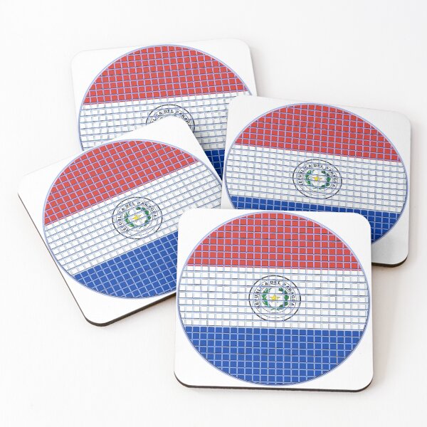 Item preview, Paraguay Flag Rounded - Squares Pixel  designed and sold by MoonElite.
