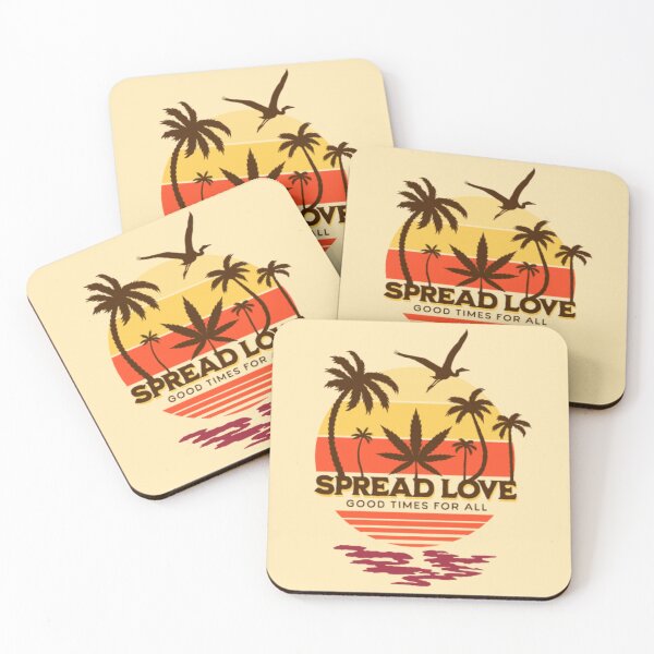 Item preview, Spread Love, good times for all - Beach resort sunset design - Warm colors designed and sold by CabbageNClouds.