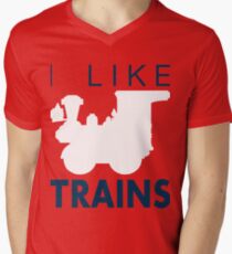 Rail King, I like trains Men's V-Neck T-Shirt