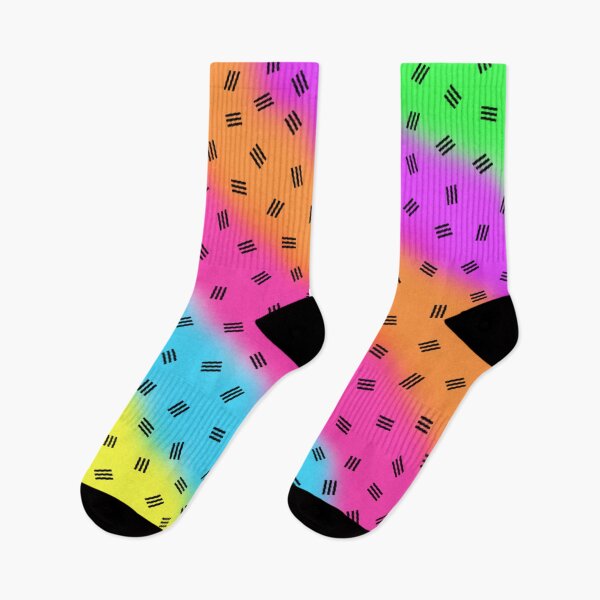 Item preview, Black Hash Mark Polka Dots on a Tie Dye Stripes Background, Large Sized Repeating Pattern designed and sold by Nicolette Olivier.
