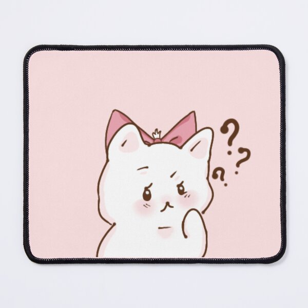 Item preview, Coquette Kawaii Chubby Cute Pastel Pink Cat Confused Gato designed and sold by cosmocheese.